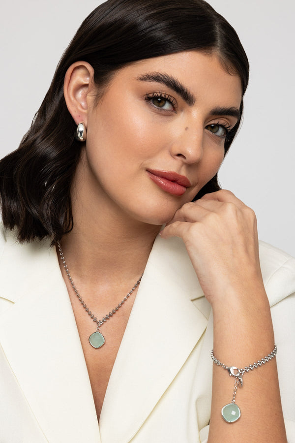 carraig donn Turquoise Blue Drop Necklace