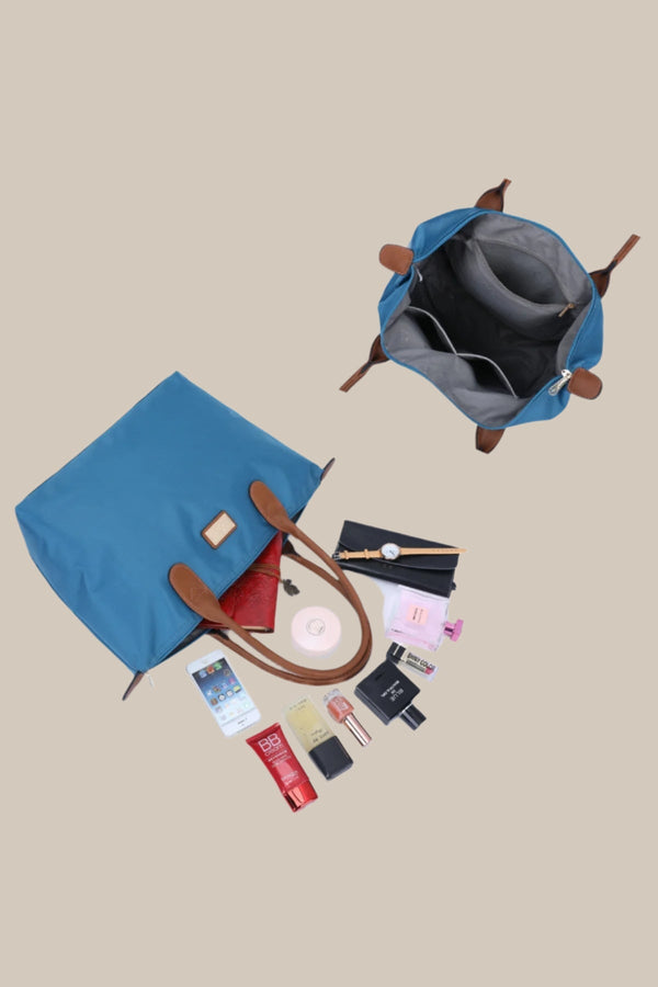 Carraig Donn Turquoise Blue Nylon Tote Bag