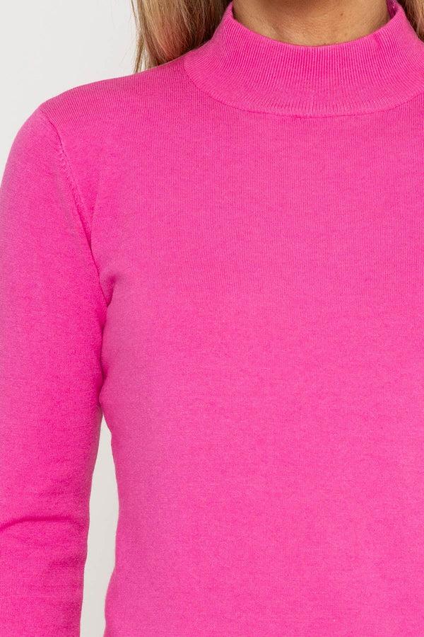 Carraig Donn Turtleneck Knit In Bright Pink