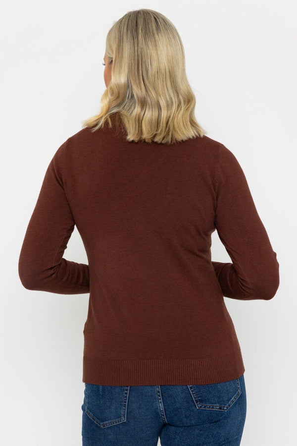 Carraig Donn Turtleneck Knit In Brown