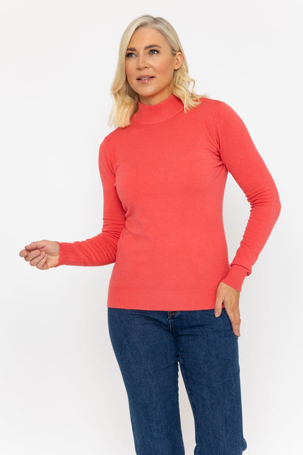 Carraig Donn Turtleneck Knit In Coral