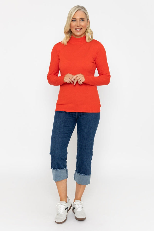 Carraig Donn Turtleneck Knit In Orange