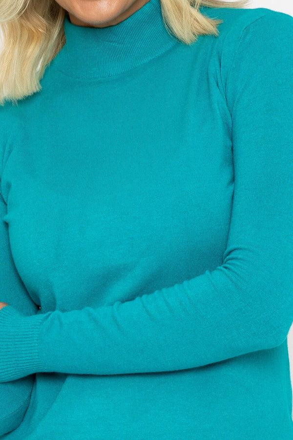Carraig Donn Turtleneck Knit In Turquoise