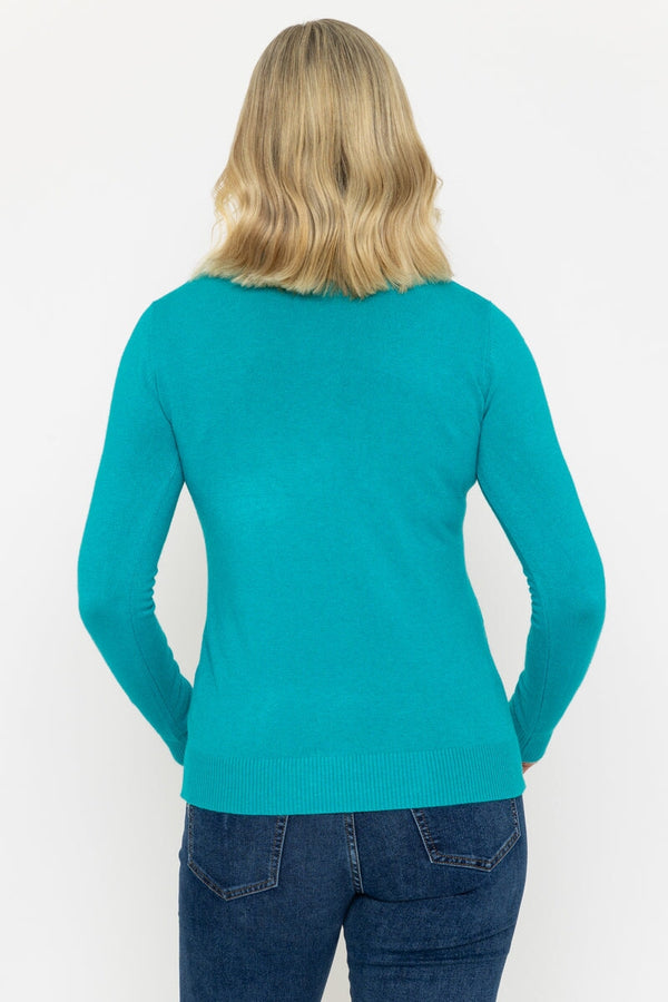 Carraig Donn Turtleneck Knit In Turquoise