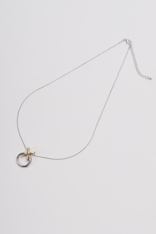 Carraig Donn Two Tone XO Pendant Necklace