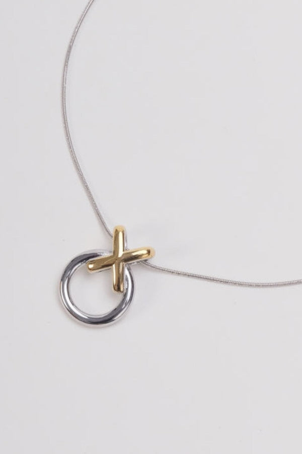 Carraig Donn Two Tone XO Pendant Necklace