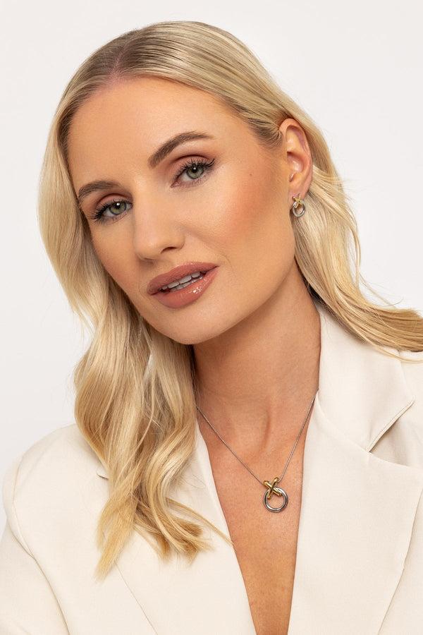 carraig donn Two Tone XO Pendant Necklace