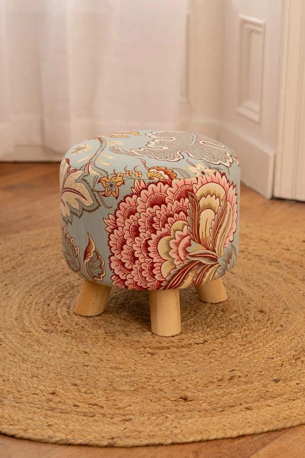 carraig donn Vintage Floral Footstool