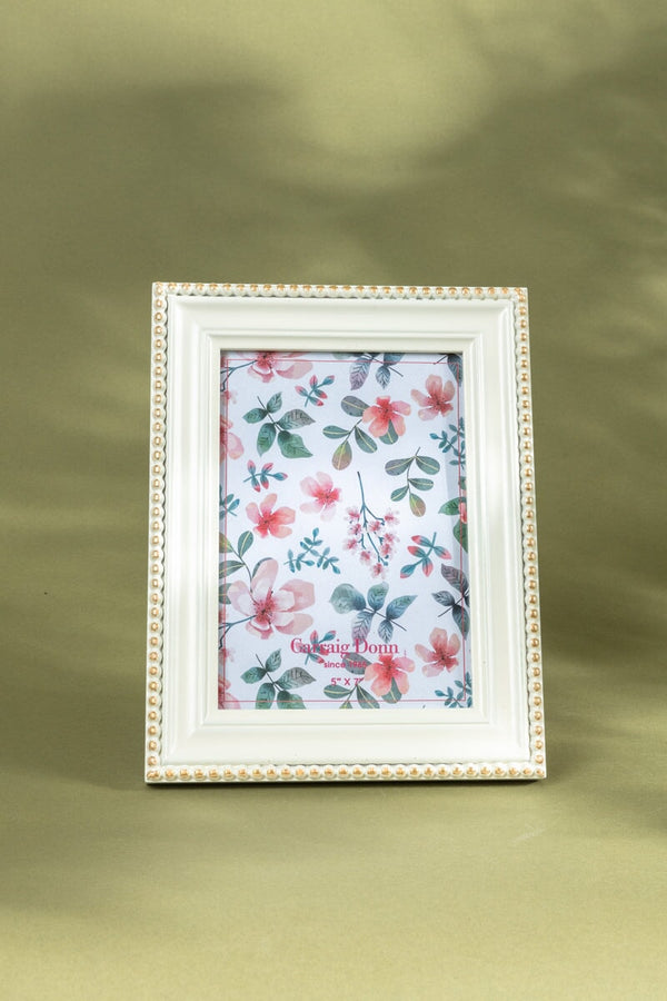 Carraig Donn White Beaded Trim Photo Frame 5x7inch