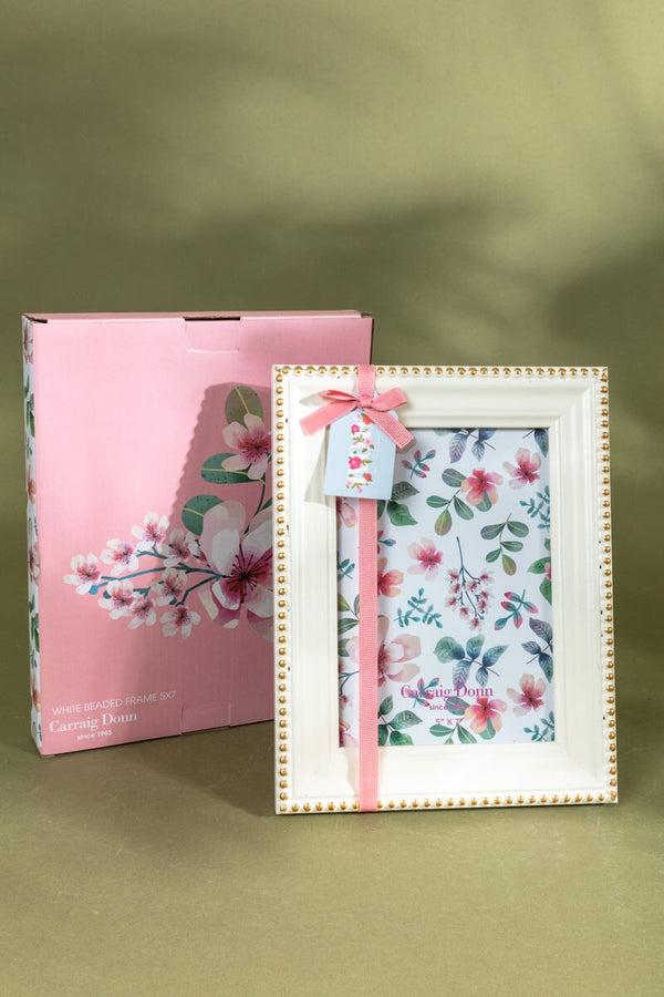 carraig donn White Beaded Trim Photo Frame 5x7inch