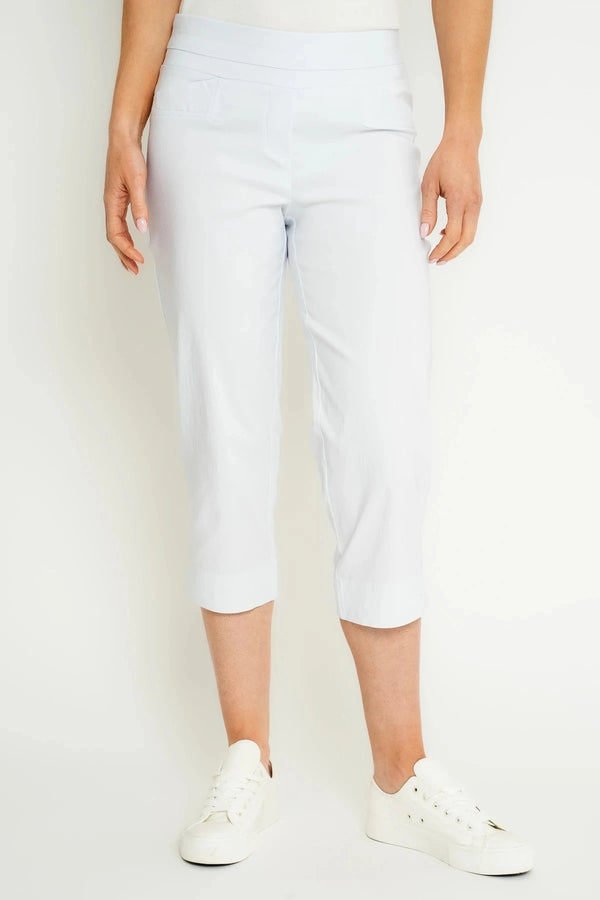 Carraig Donn White Bengaline Cropped Trousers