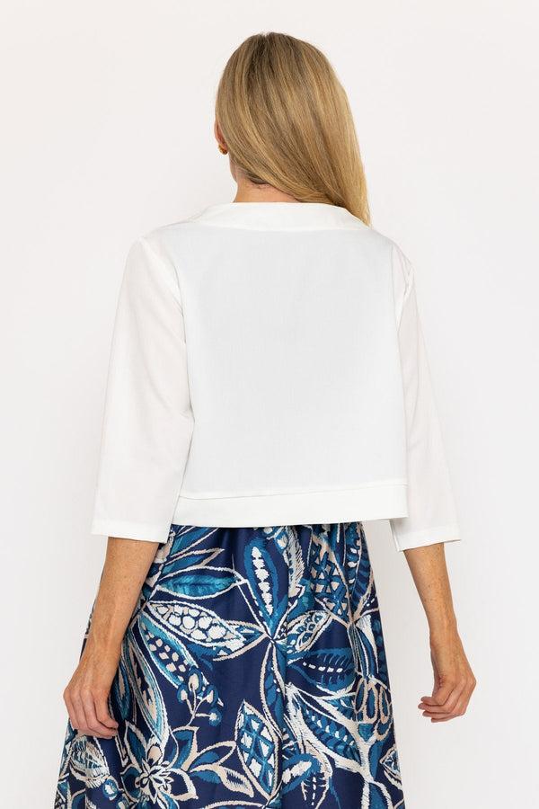 Carraig Donn White Bow Detail Cover Up Jacket