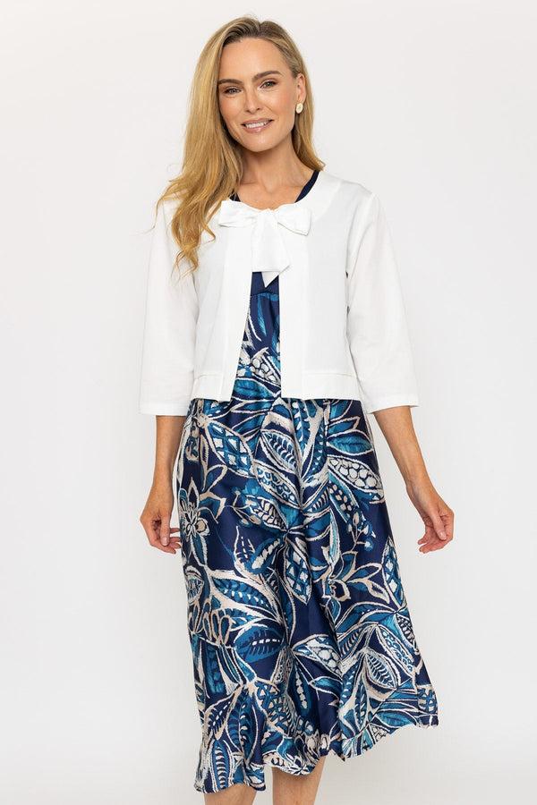 Carraig Donn White Bow Detail Cover Up Jacket