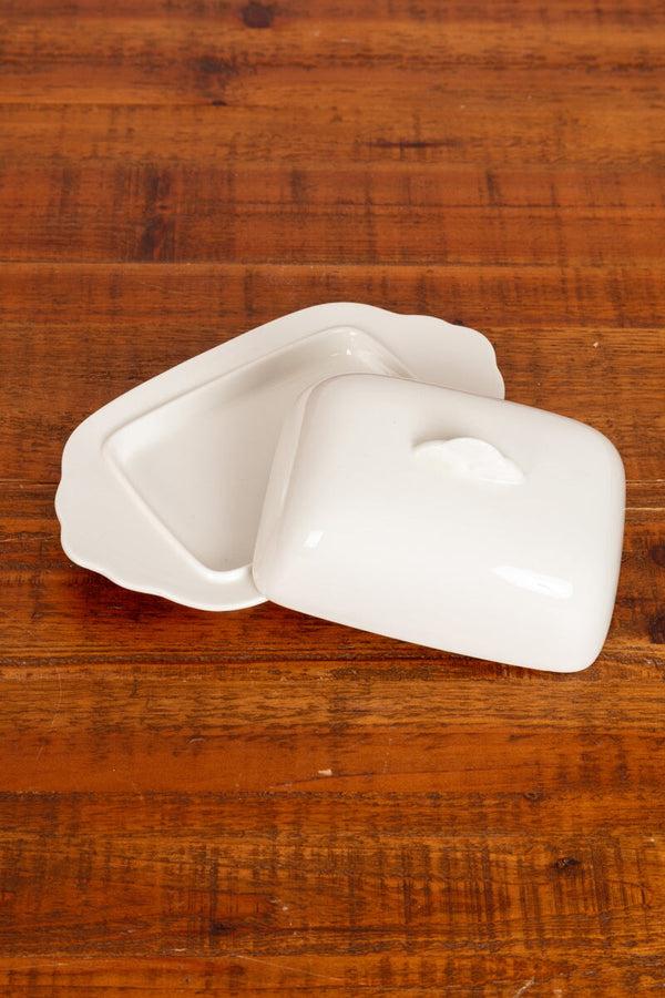 Carraig Donn White Ceramic Butter Dish