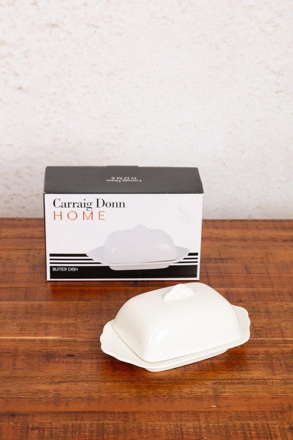 carraig donn White Ceramic Butter Dish