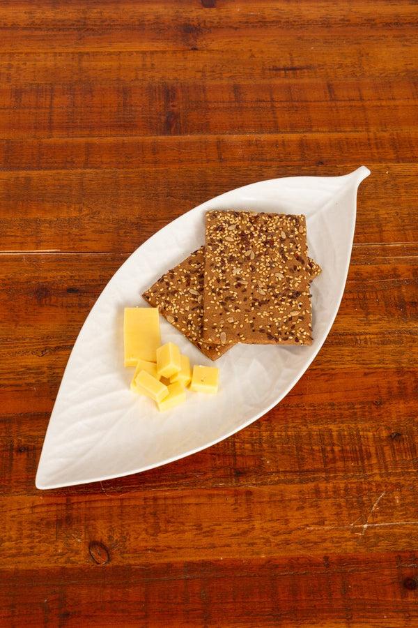 carraig donn White Ceramic Textured Leaf Platter