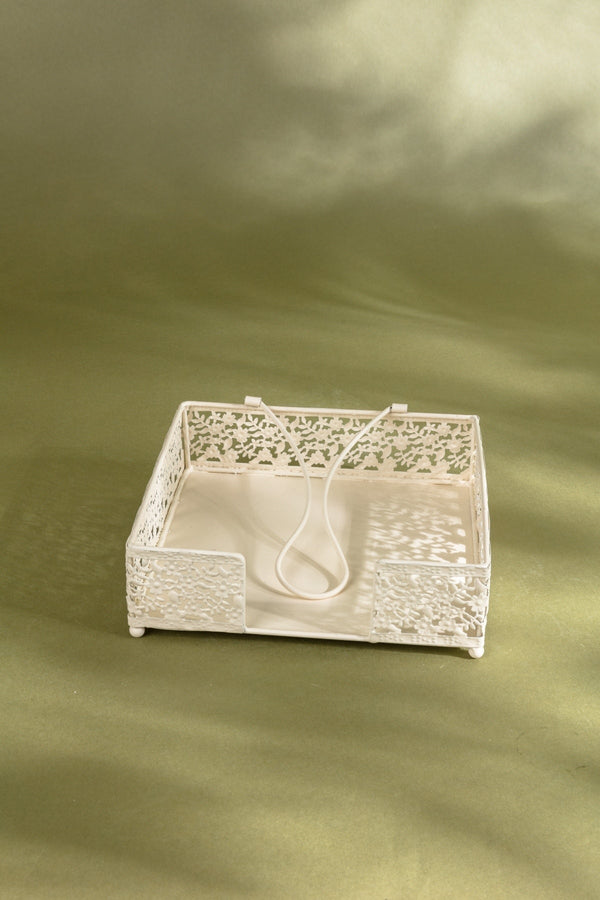 Carraig Donn White Garden Napkin Holder