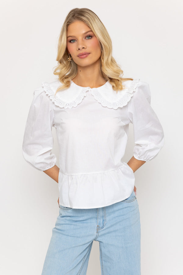 Carraig Donn White Peter Pan Collar Blouse