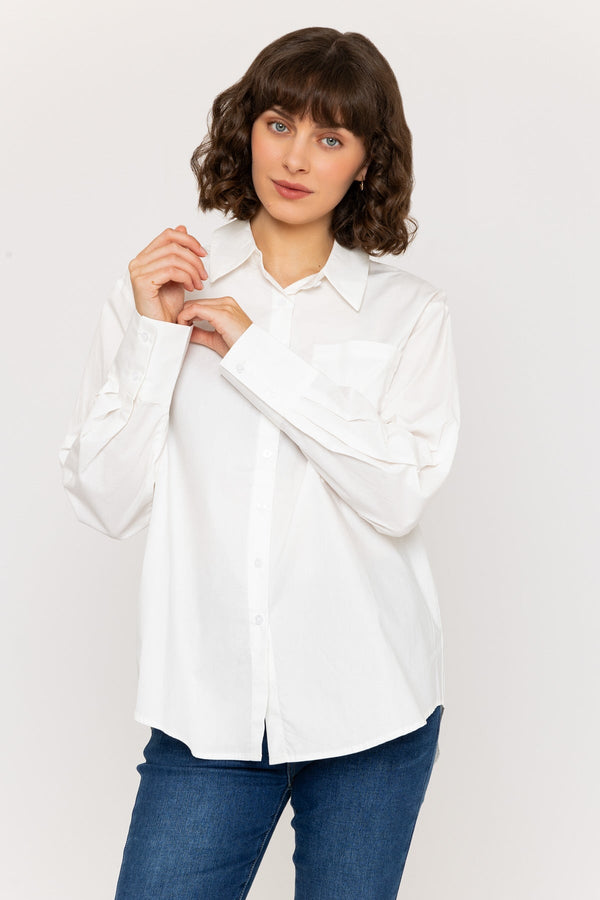 Carraig Donn White Poplin Shirt