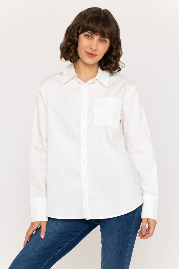 carraig donn White Poplin Shirt
