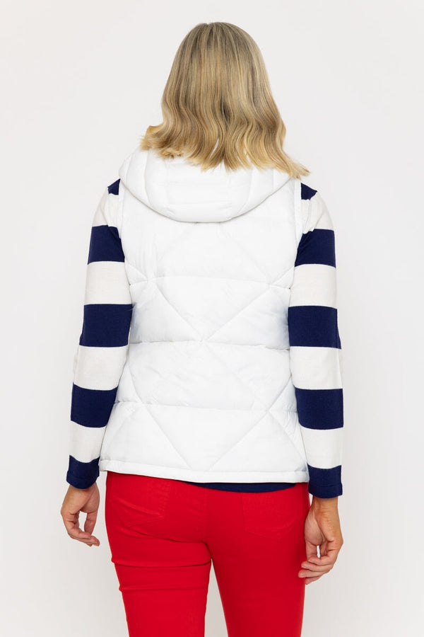 Carraig Donn White Quilted Gilet