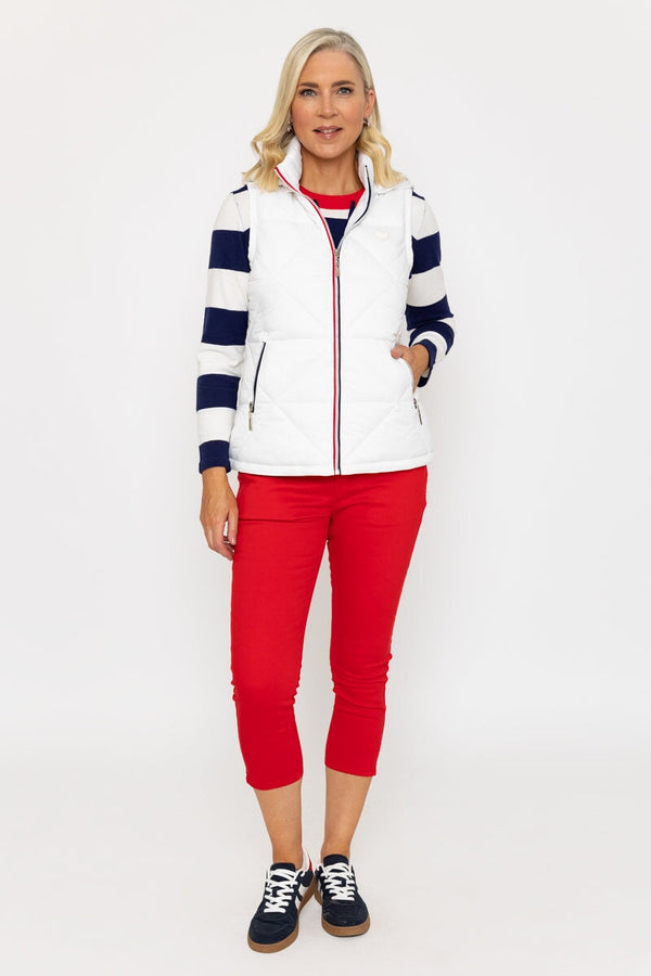 Carraig Donn White Quilted Gilet
