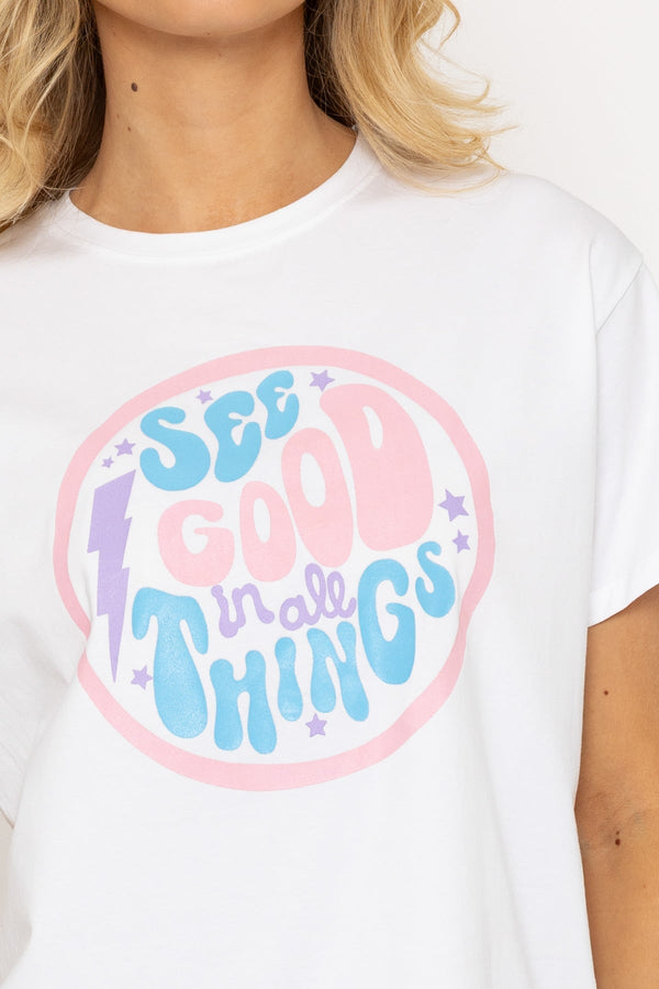 Carraig Donn White Slogan Print T-Shirt