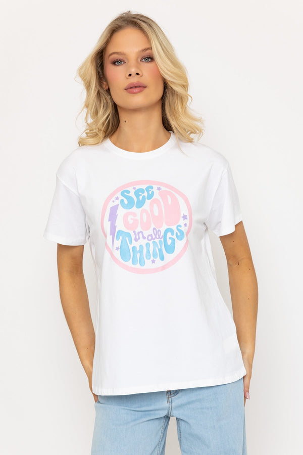 Carraig Donn White Slogan Print T-Shirt