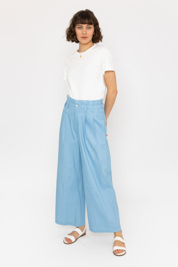 Carraig Donn Wide Leg Chambray Pant