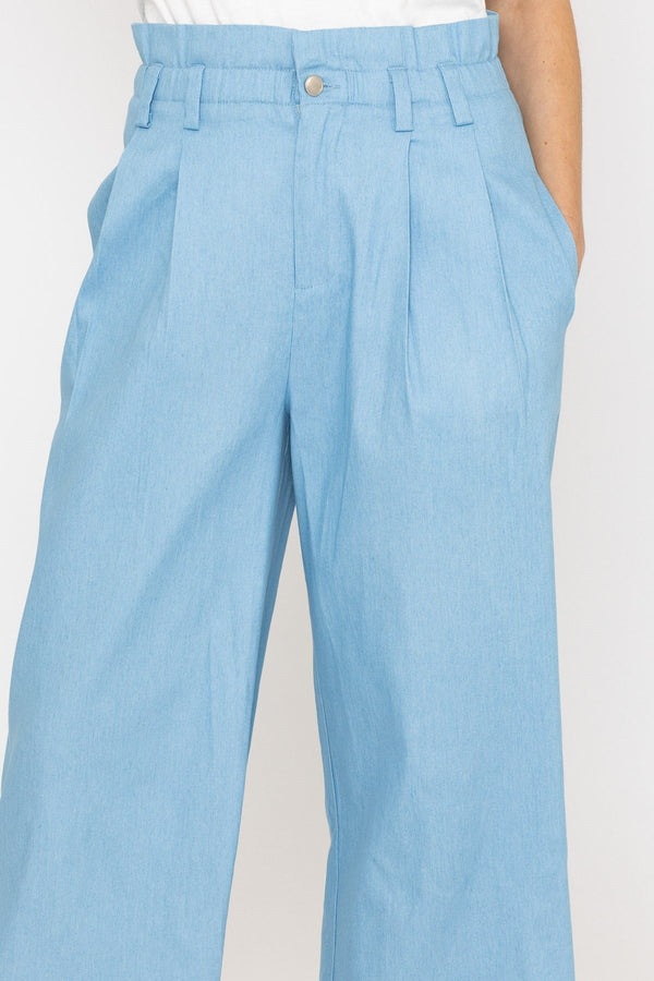 Carraig Donn Wide Leg Chambray Pant
