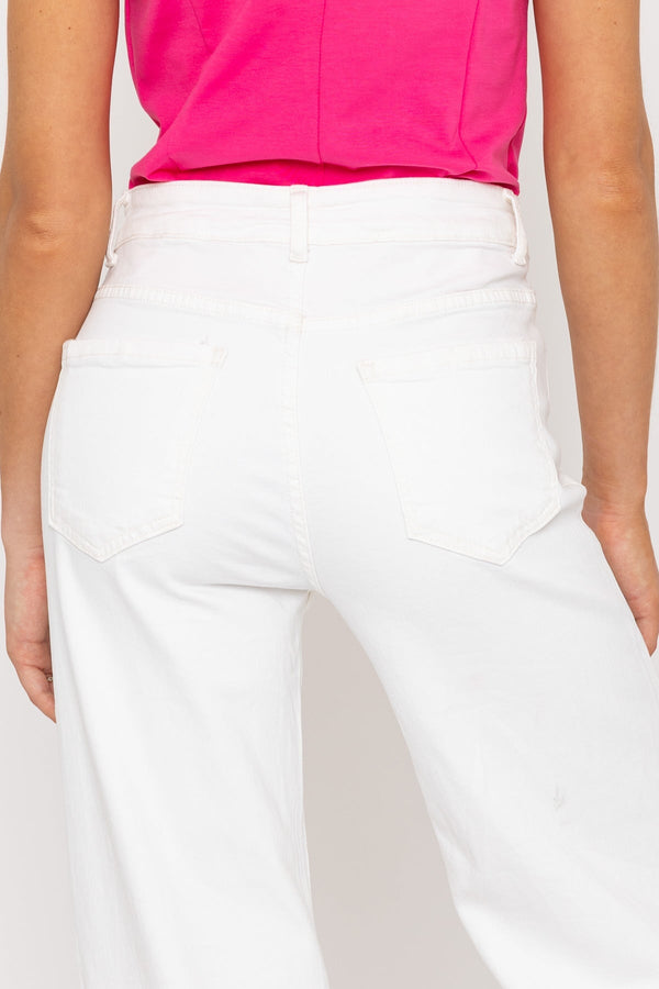 Carraig Donn Wide Leg White Denim Jeans
