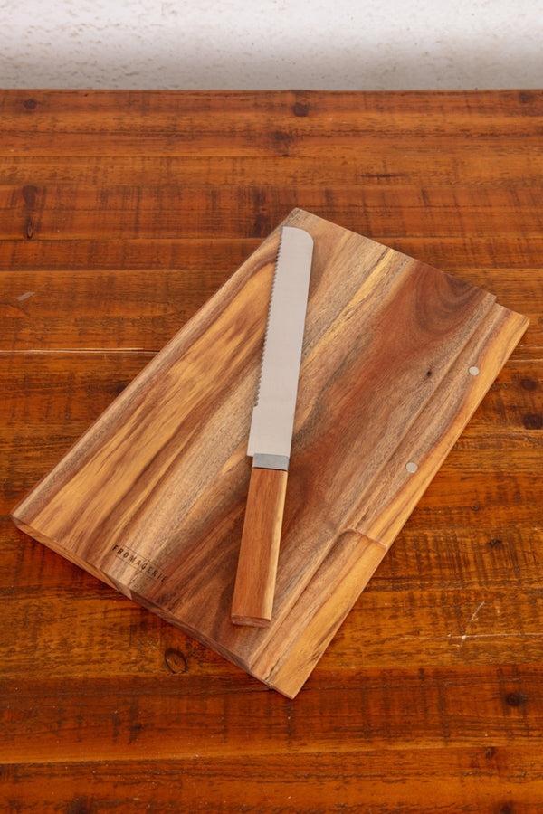 carraig donn Wooden Bread Board With Bread Knife