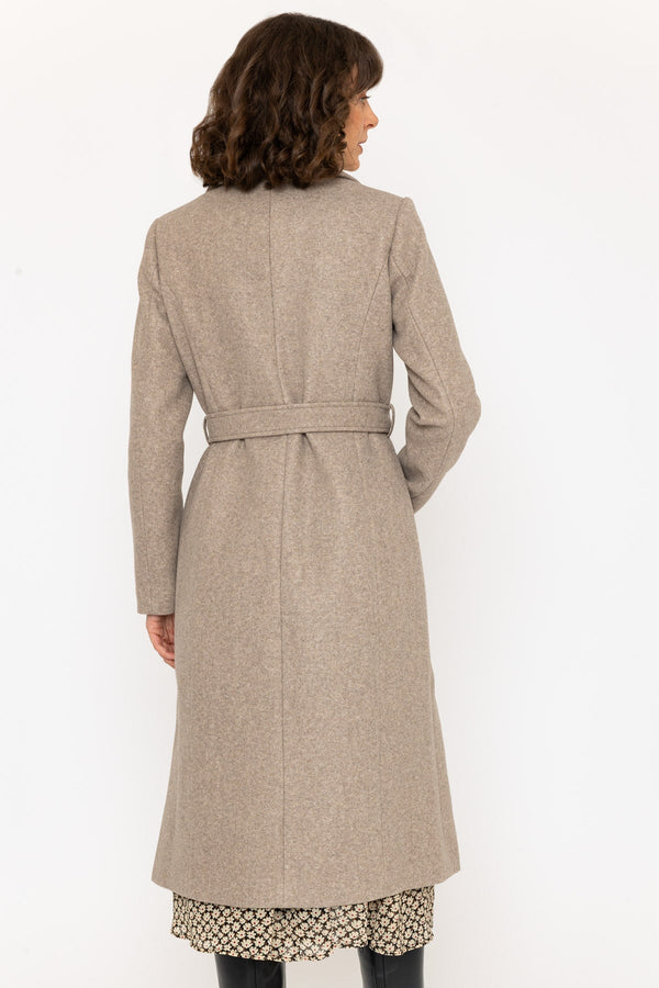 Carraig Donn Wrap Coat In Camel