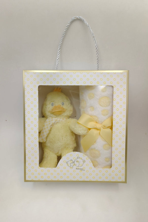 carraig donn Yellow Duck & Blanket Gift Set