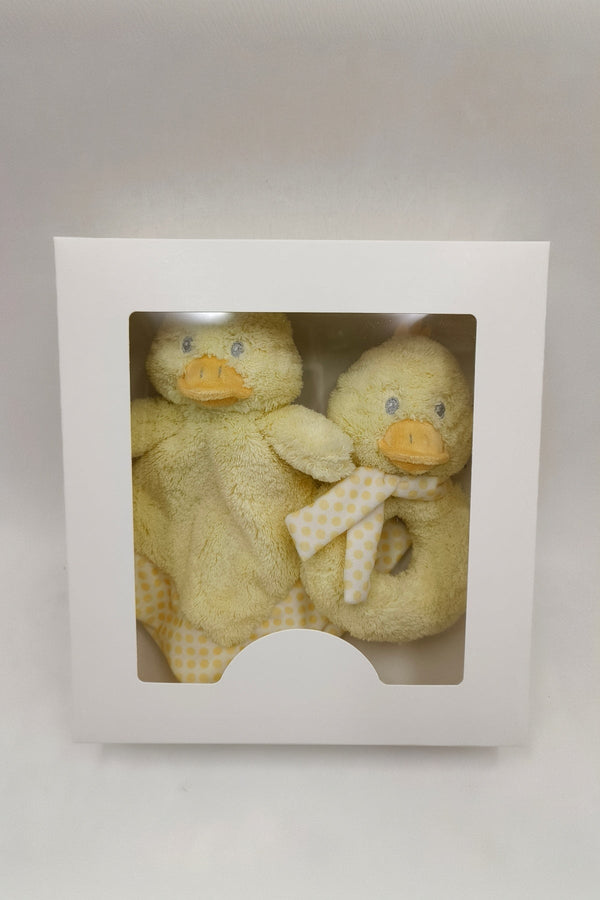 Carraig Donn Yellow Duck Comforter & Rattle Gift Box