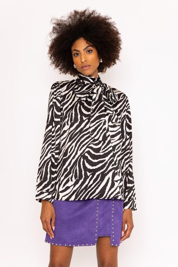 carraig donn Zebra Print Long Sleeve Sasha Blouse