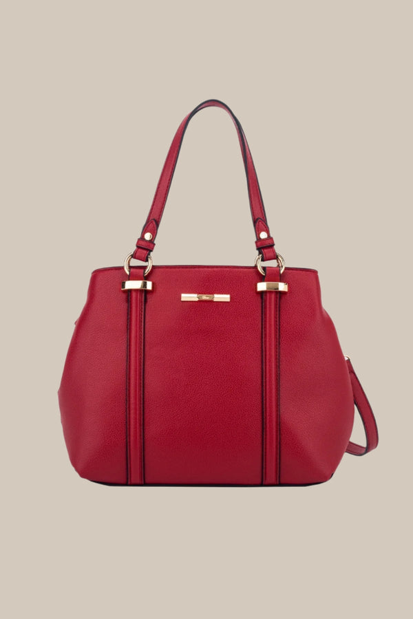 carraig donn Zermatt Double Handle Tote Bag in Red