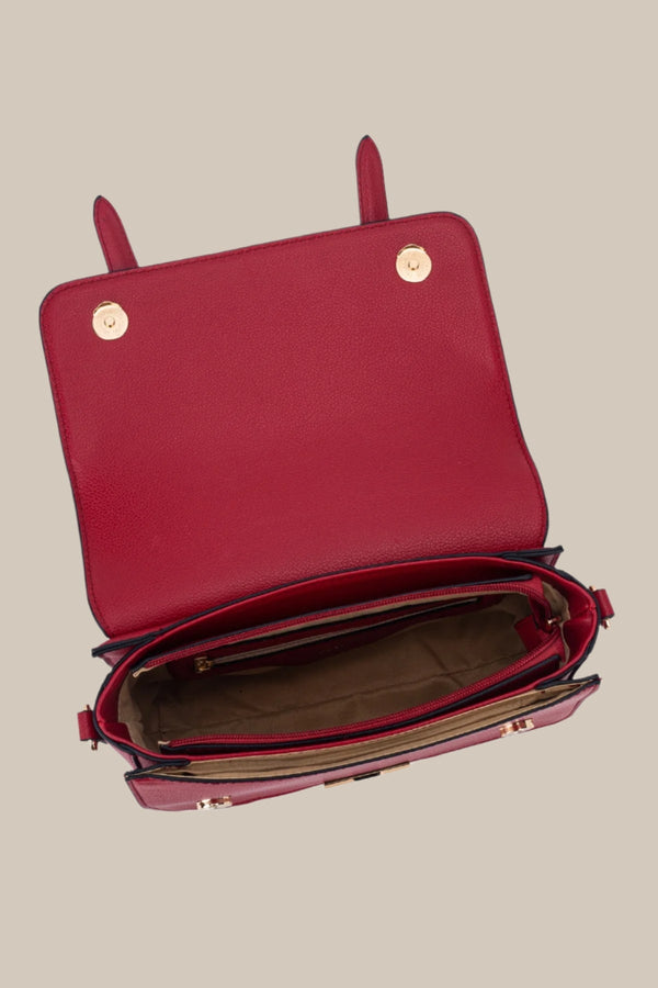 Carraig Donn Zermatt Top Handle Satchel Bag In Red