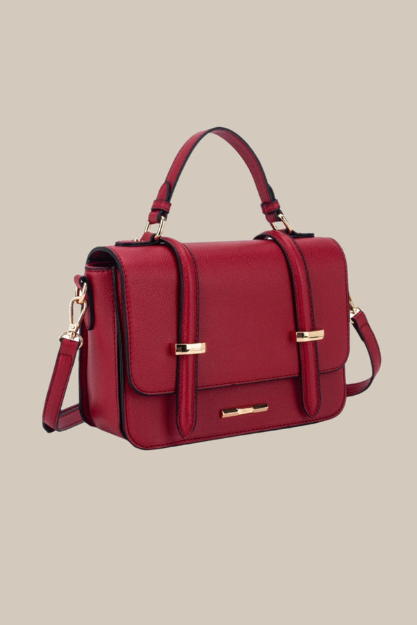 Carraig Donn Zermatt Top Handle Satchel Bag In Red