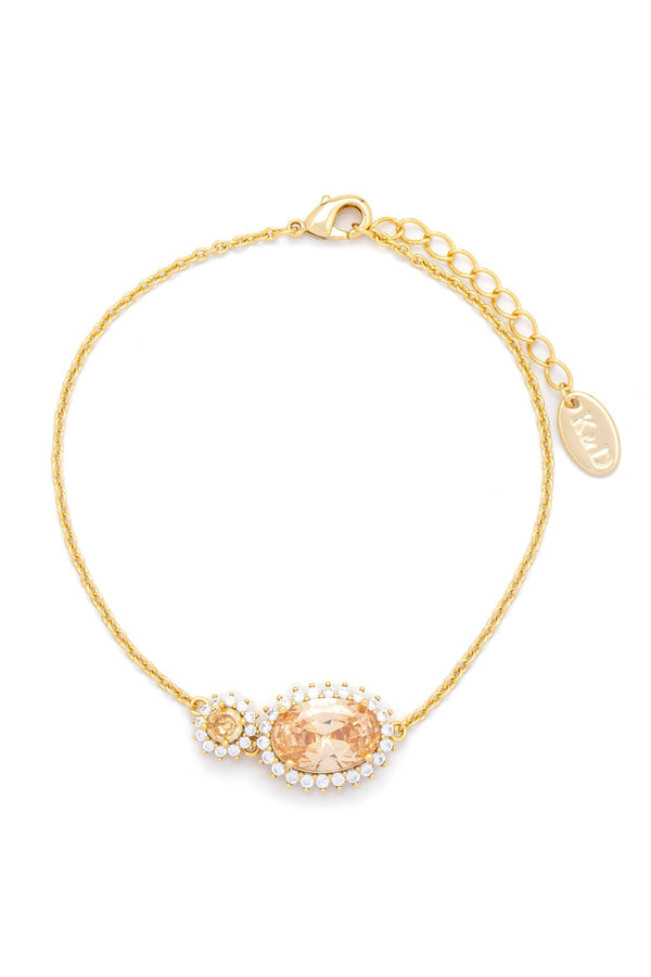 carraig donn Classic Oval Drop Golden Shadow Bracelet