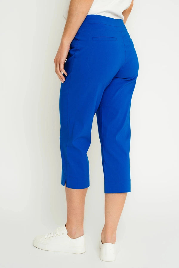 Carraig Donn Cobalt Blue Bengaline Cropped Trousers