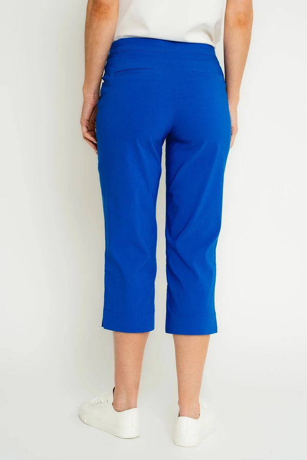 Carraig Donn Cobalt Blue Bengaline Cropped Trousers
