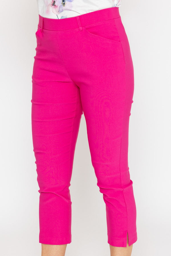 Carraig Donn Cropped Bengaline Trousers In Hot Pink