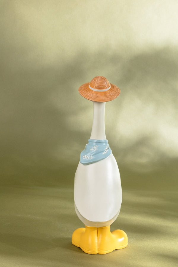 Carraig Donn Decorative Duck Figurine With Hat & Blue Scarf