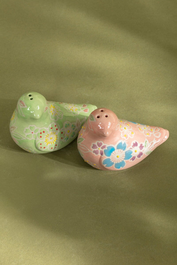 Carraig Donn Eclectic Flower Bird Salt And Pepper Set
