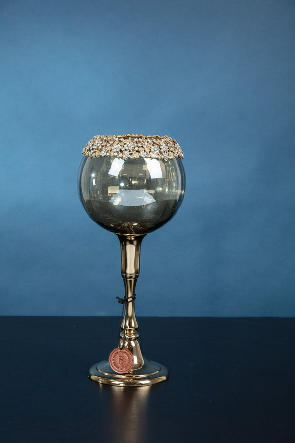 Carraig Donn Elise Globe Stem Votive Jewelled Candle Holder