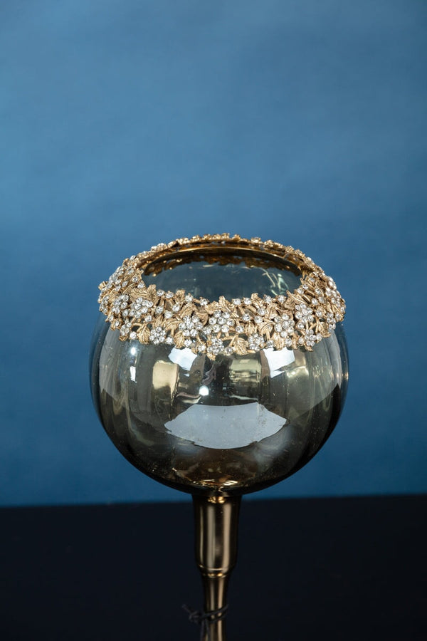 Carraig Donn Elise Globe Stem Votive Jewelled Candle Holder