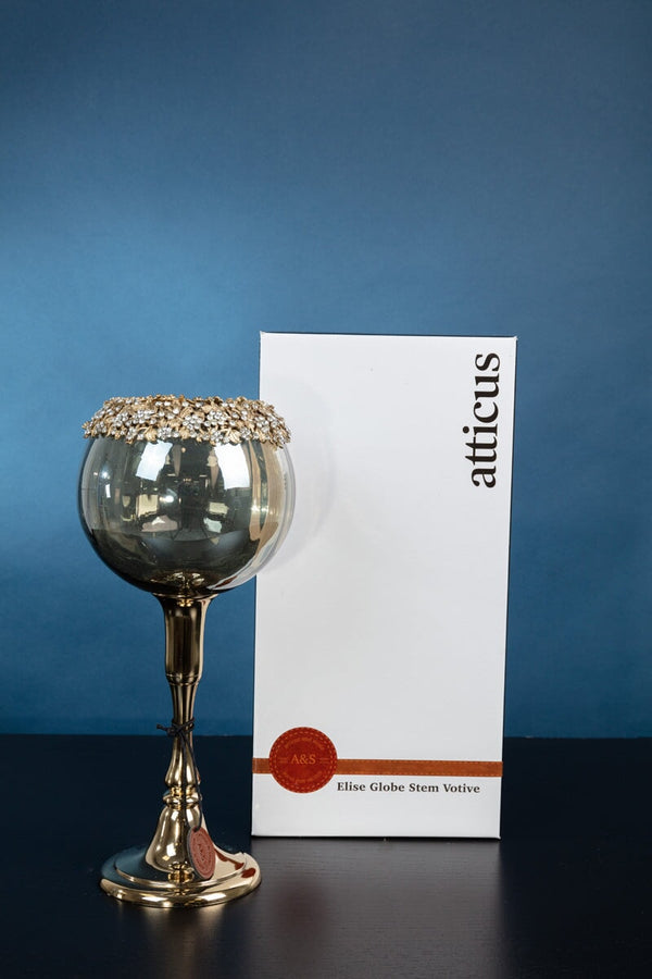 carraig donn Elise Globe Stem Votive Jewelled Candle Holder