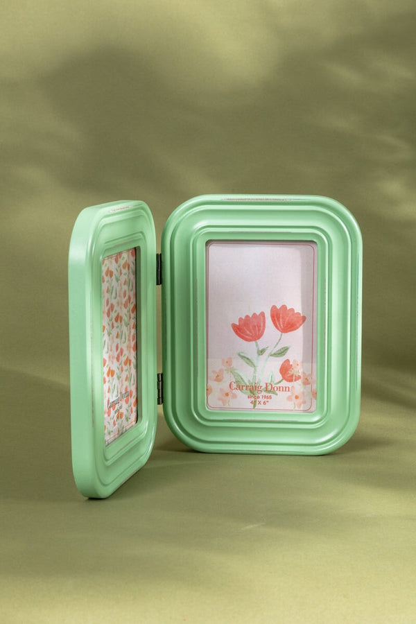 Carraig Donn Green Curve Double Photo Frame 4x6inch
