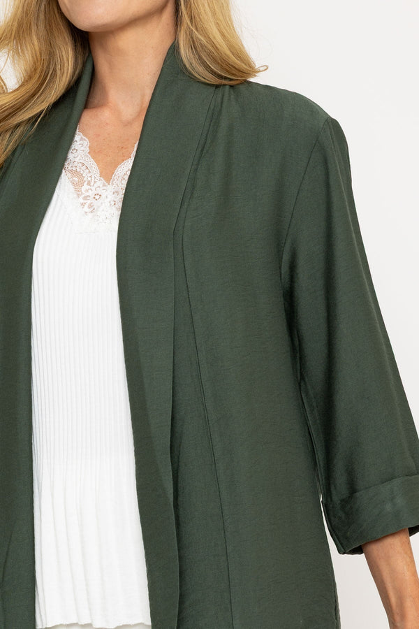 Carraig Donn Khaki Viscose Blend Lightweight Jacket